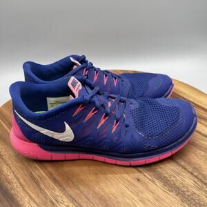 Nike Free 5.0 Shoes Womens Size 10 Blue Running Comfort Trainers Lightweight